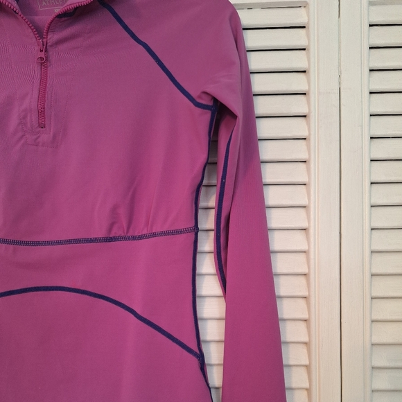 Athleta half zip dry fit purple top XXS NWOT *D5 - Picture 5 of 5